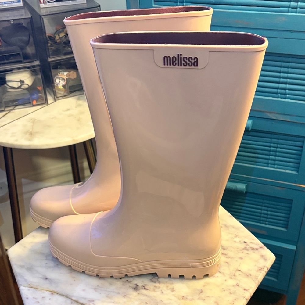 Melissa Light Pink Rain Boots